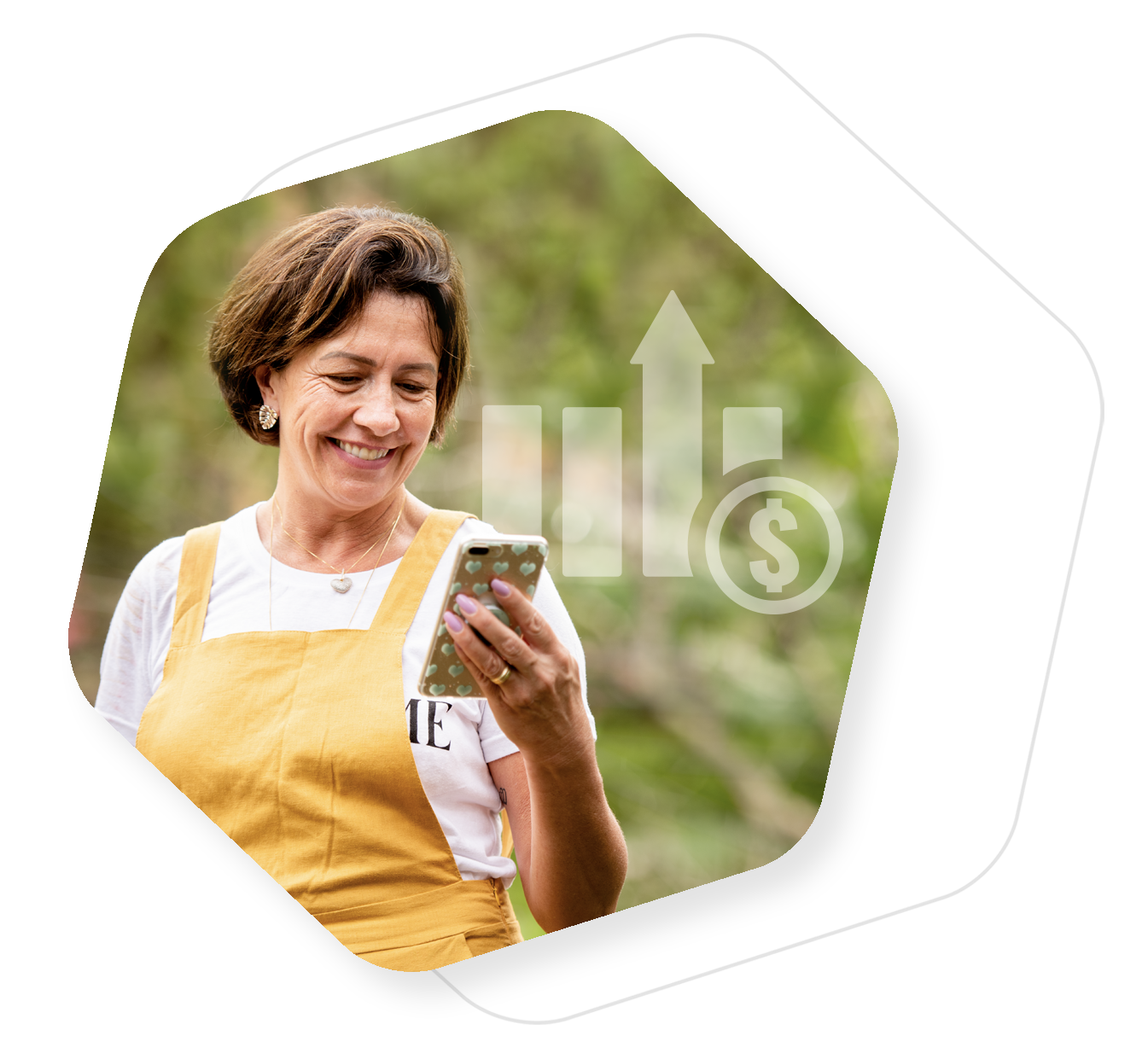 woman smiling on cell phone