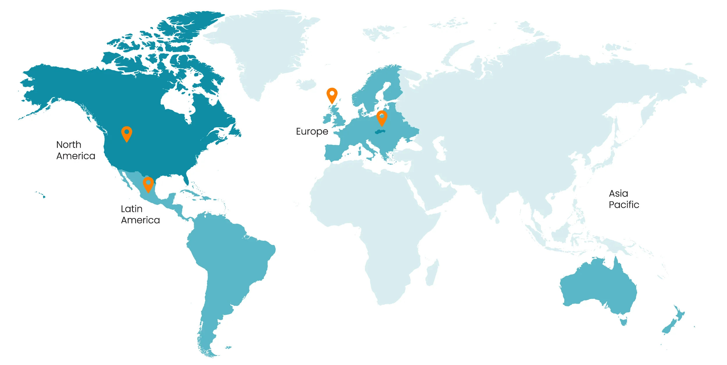 World map with ResNexus offices marked