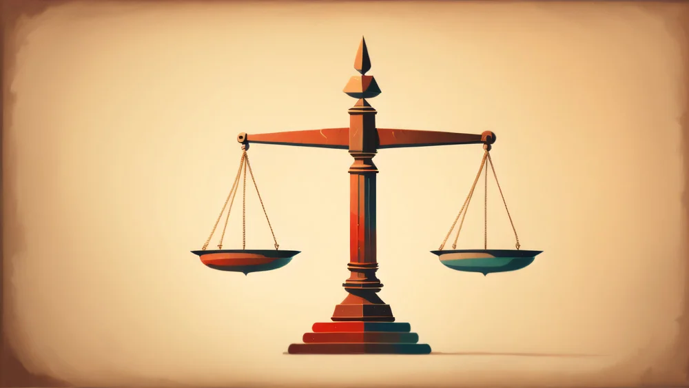 Illustation of scale of justice