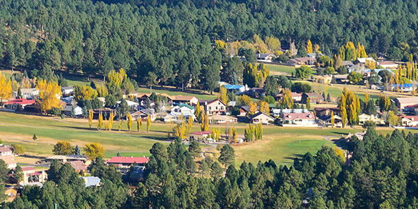 aerial shot of Ruidoso