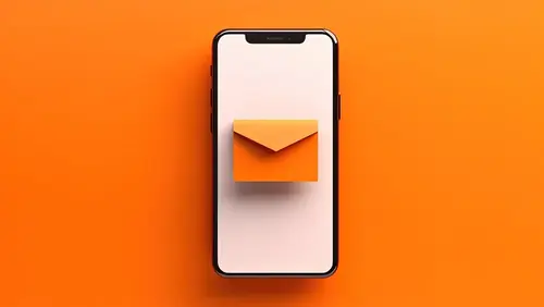 Picture of cell phone getting email letter