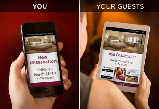 hands holding a mobile phone next to hands holding a tablet