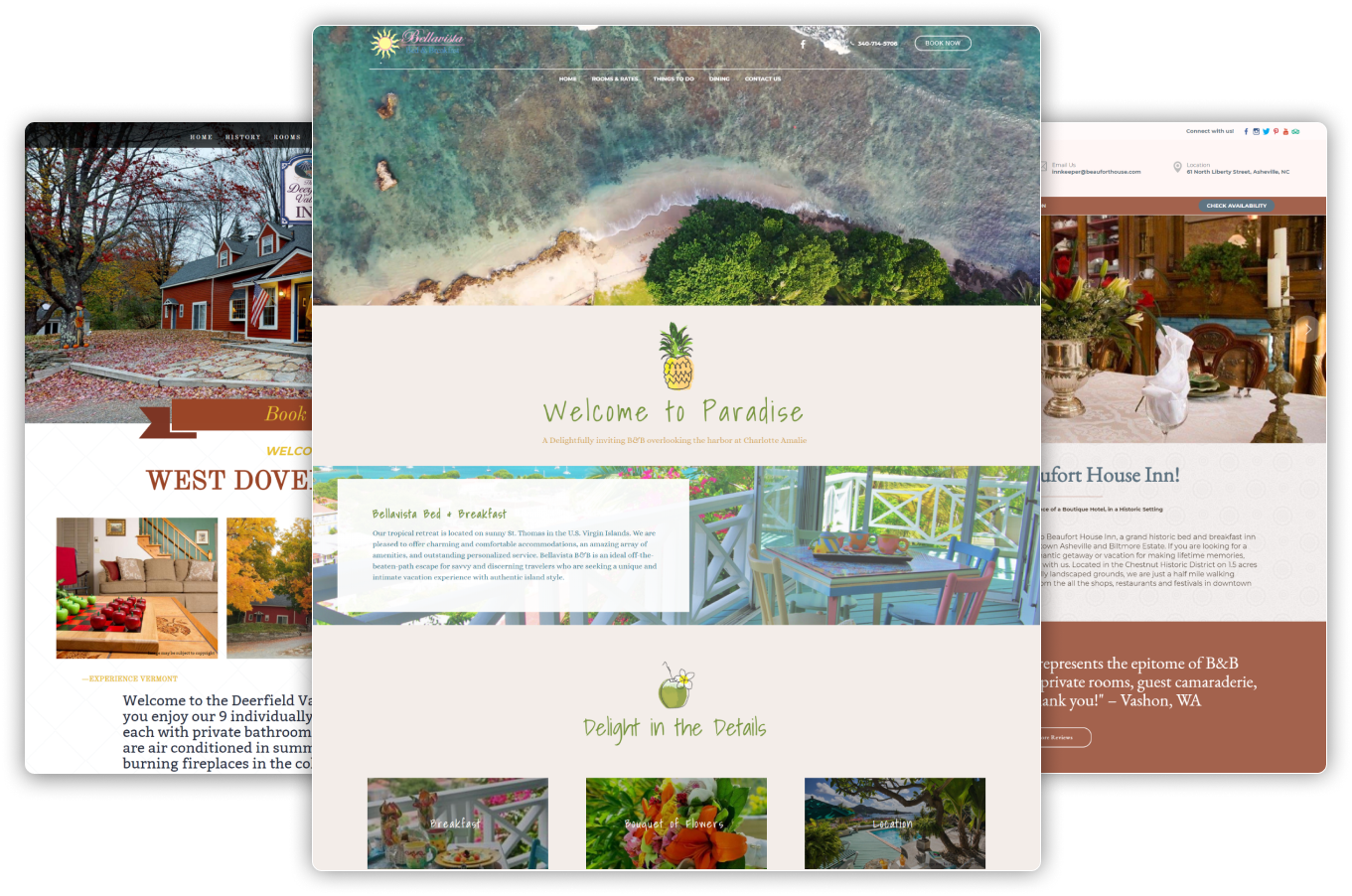 Bed And Breakfast Website Design | ResNexus