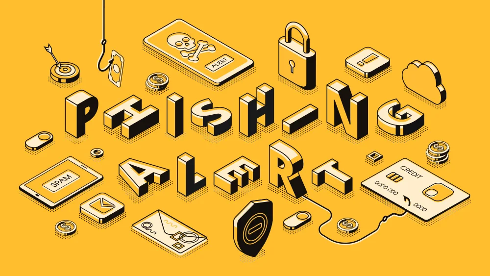 yellow phishing illustration