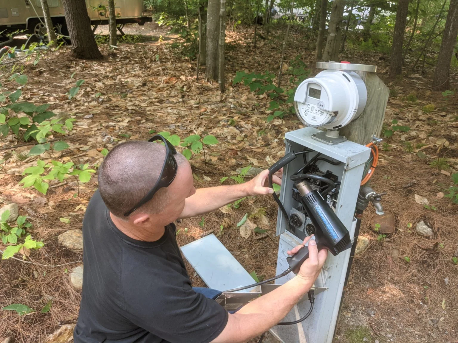 Man working on Utility Meter