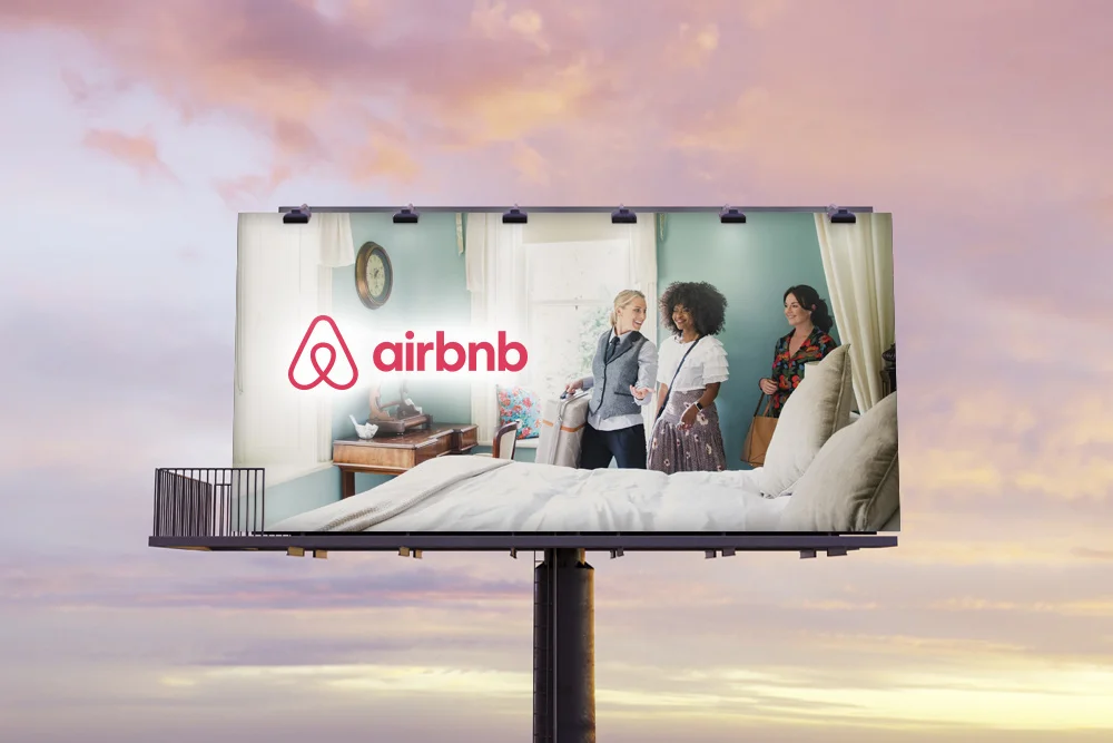 Airbnb Billboard with Bed and Breakfast