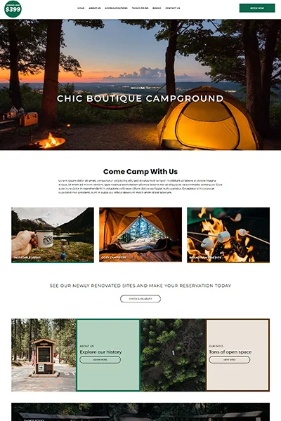 Chic-Boutique-Campground-Template