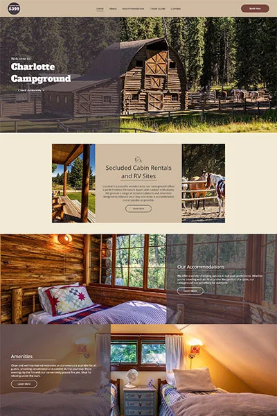 charlotte website template preview