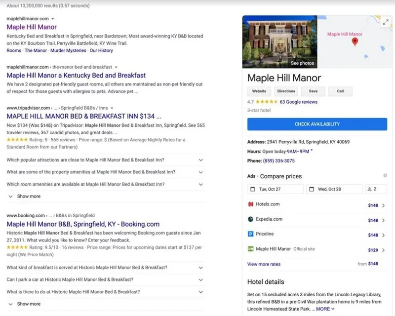 google search example